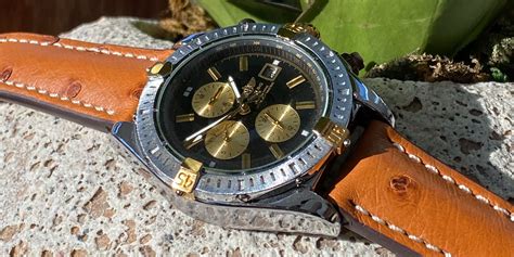 breitling colt chronograph oem replacement bezel|Breitling crocodile strap parts.